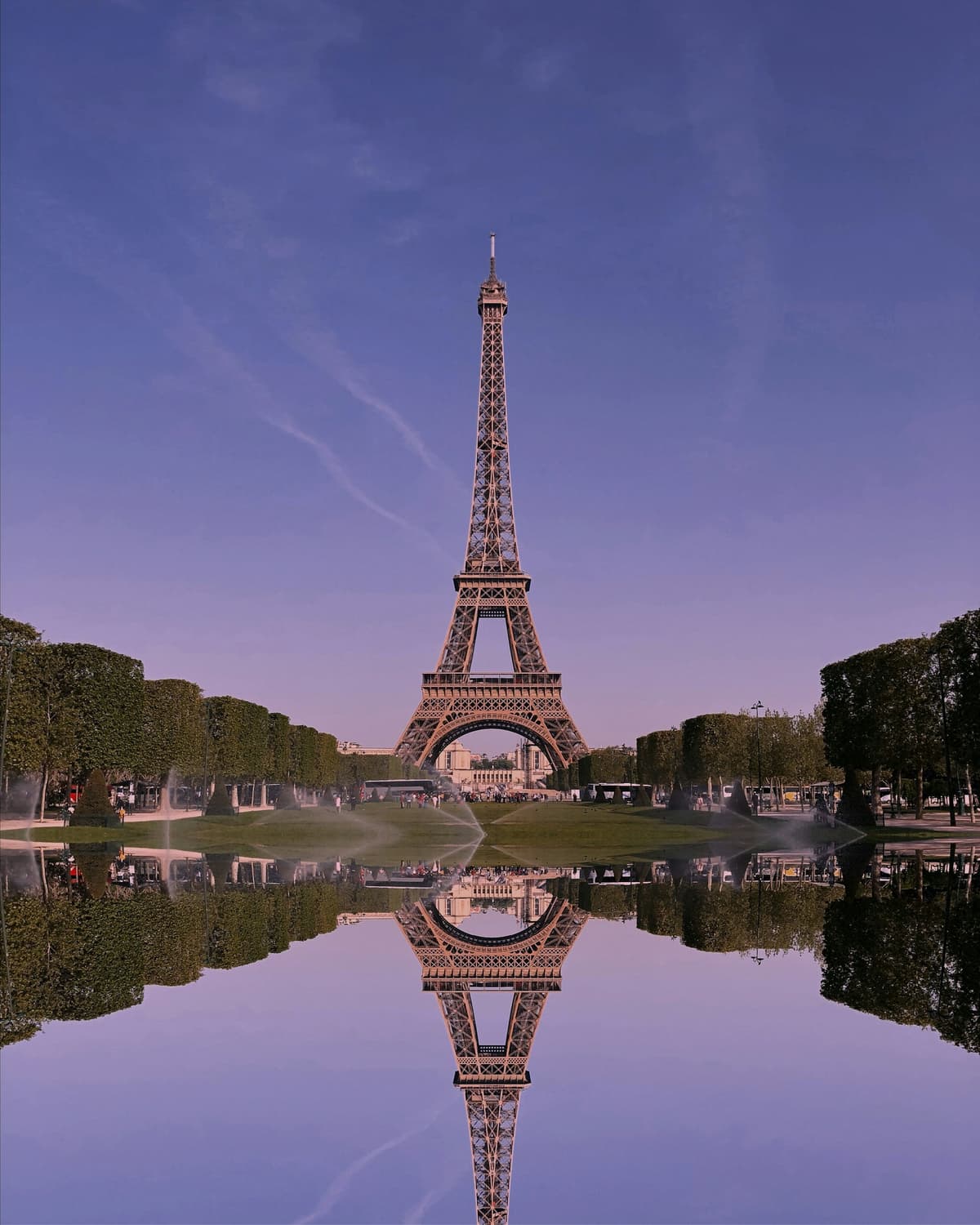 Eiffel Tower at sunset