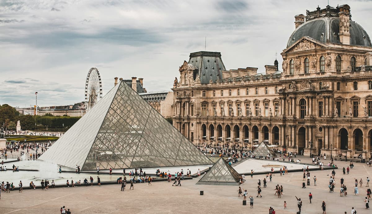 The Louvre Museum and its iconic pyramid